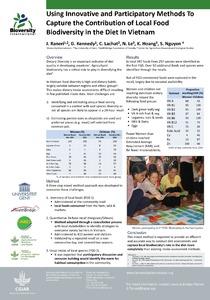 Using innovative and participatory methods to capture the contribution of local food biodiversity in the diet in Vietnam