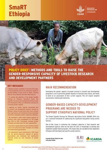 Methods and tools to raise gender-responsive capacity of livestock research and development partners