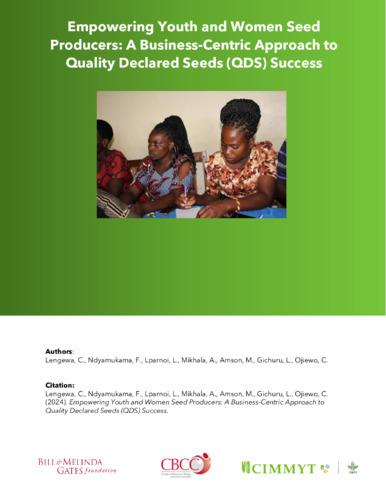 Empowering youth and women seed producers: a business-centric approach to Quality Declared Seeds (QDS) success