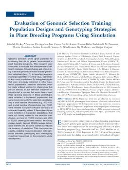 Evaluation of genomic selection training population designs and genotyping strategies in plant breeding programs using simulation