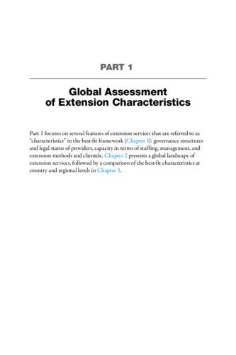Global trends in extension provision, staffing, and methods
