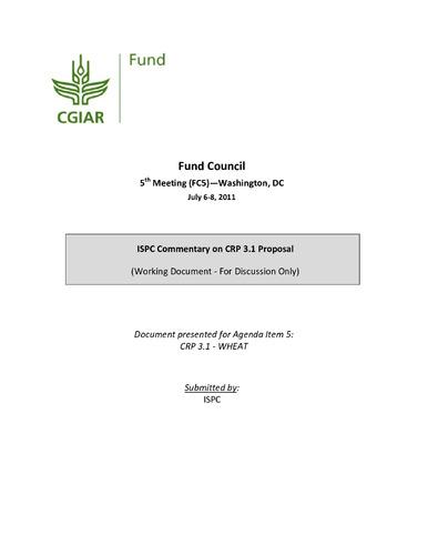 ISPC Commentary on the Proposal for CRP 3.1 - May 2011