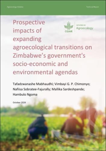 Prospective impacts of expanding agroecological transitions on Zimbabwe’s government's socio-economic and environmental agendas
