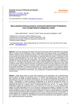 Does selective fishing conserve community biodiversity? Predictions from a length-based multispecies model