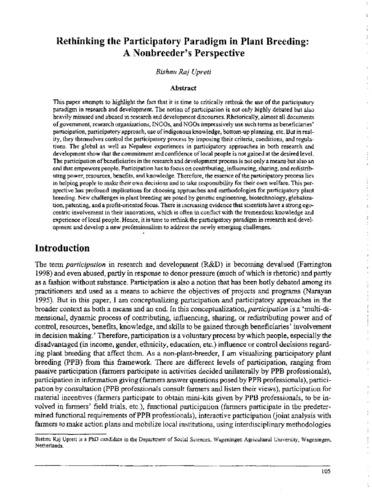 Cassava research program at Tamil Nadu Agricultural University (TNAU) in India