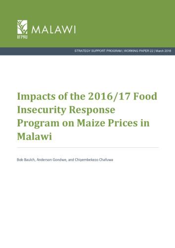 Impacts of the 2016/17 food insecurity response program on maize prices in Malawi