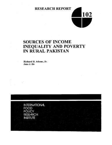 Sources of income inequality and poverty in rural Pakistan