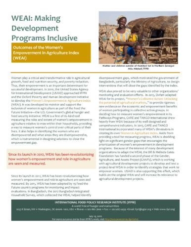 WEAI: Making development programs inclusive