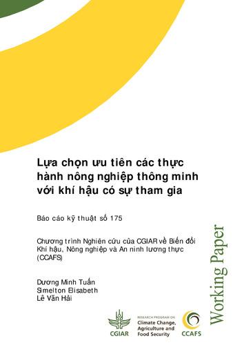 Lựa chọn ưu tiên các thực hành nông nghiệp thông minh với khí hậu có sự tham gia