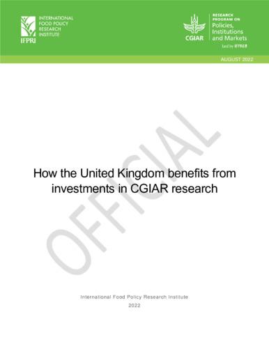 How the United Kingdom benefits from investments in CGIAR research