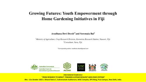 Growing futures: Youth empowerment through home gardening initiatives in Fiji