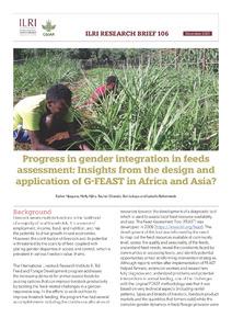 Progress in gender integration in feeds assessment: Insights from the design and application of G-FEAST in Africa and Asia