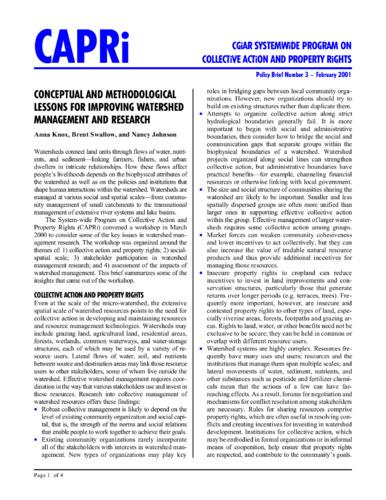Conceptual and methodological lessons for improving watershed management and research