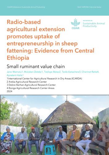 Radio-based agricultural extension promotes uptake of entrepreneurship in sheep fattening: Evidence from Central Ethiopia
