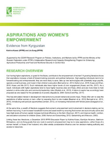 Aspirations and women's empowerment: Evidence from Kyrgyzstan