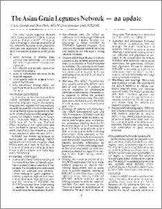 The Asian Grain·Legumes Network - an update