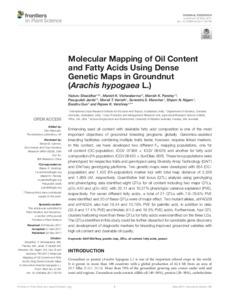 Molecular Mapping of Oil Content and Fatty Acids Using Dense Genetic Maps in Groundnut (Arachis hypogaea L.)