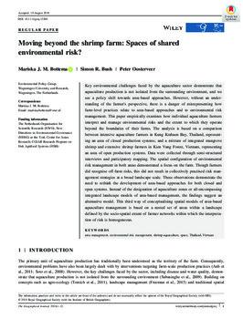 Moving beyond the shrimp farm: Spaces of shared environmental risk?