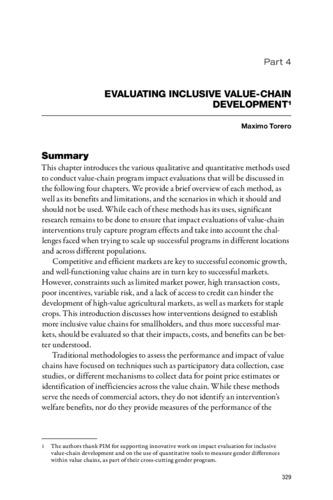 Evaluating inclusive value-chain development