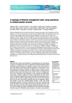 A typology of fisheries management tools: using experience to catalyse greater success