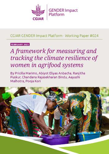A framework for measuring and tracking the climate resilience of women in agrifood systems