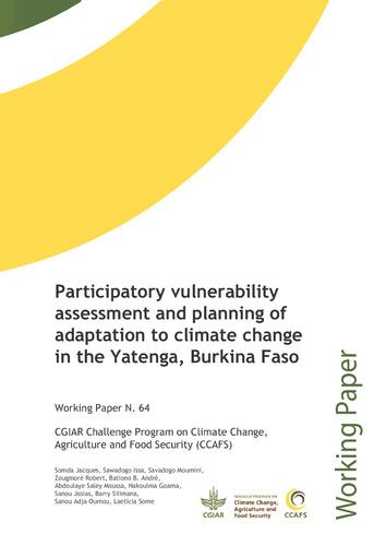 Participatory vulnerability assessment and planning of adaptation to climate change in the Yatenga, Burkina Faso