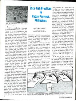 Rice-fish practices in Ifugao Province, Philippines