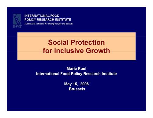 Social Protection for Inclusive Growth