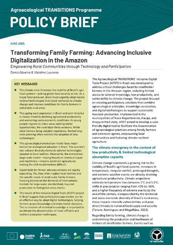 Transforming family farming: Advancing inclusive digitalization in the Amazon