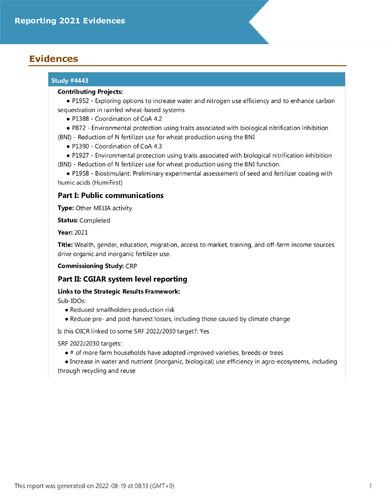 Wealth, gender, education, migration, access to market, training, and off-farm income sources drive organic and inorganic fertilizer use.