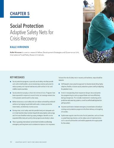 Social protection: Adaptive safety nets for crisis recovery
