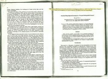 Studying single-species dynamics in a tropical multispecies context