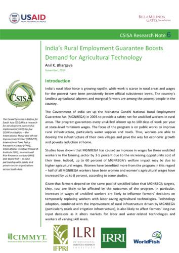 India’s rural employment guarantee boosts demand for agricultural technology