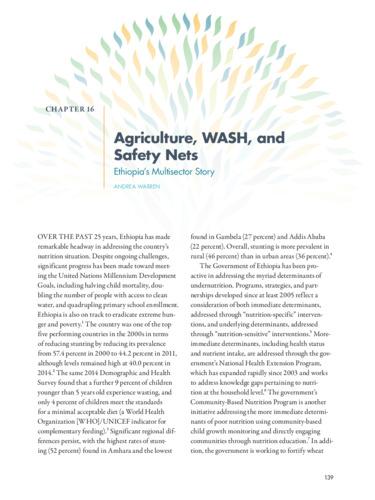 Agriculture, WASH, and safety nets: Ethiopia’s multisector story