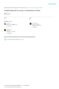 A digital approach to surveys in developing countries