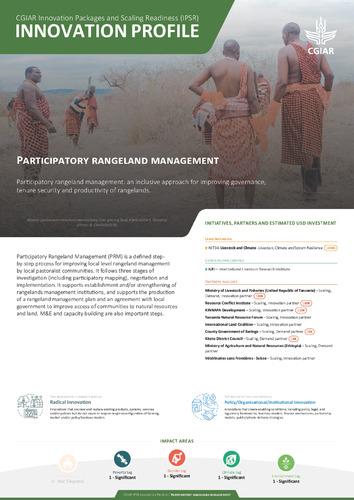 Participatory rangeland management