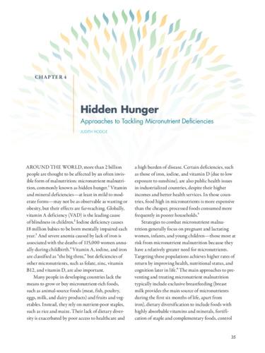Hidden hunger: Approaches to tackling micronutrient deficiencies
