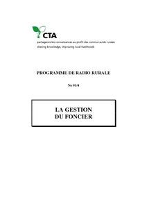 La Gestion du Foncier