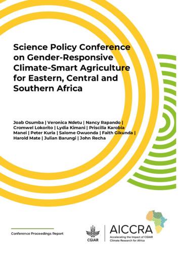Science Policy Conference on Gender-Responsive Climate-Smart Agriculture for Eastern, Central and Southern Africa