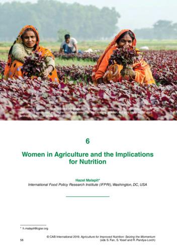 Women in agriculture and the implications for nutrition