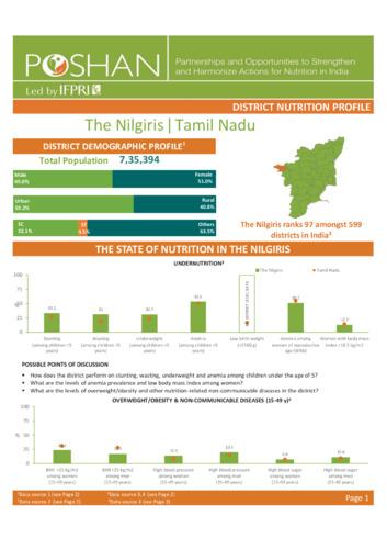 Tamil Nadu district nutrition profile: The Nilgiris