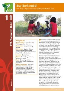 Buy Burkinabè! Yam Pukri's Agripol advocacy platform in Burkina Faso