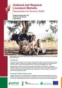 National and Regional Livestock Markets: Opportunities for Growth in SADC