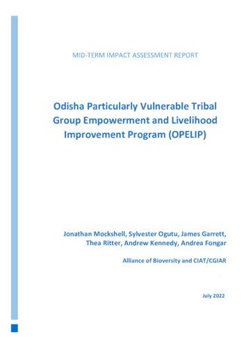 Mid-term impact assessment report: Odisha Particularly Vulnerable Tribal Group Empowerment and Livelihood Improvement Program (OPELIP)