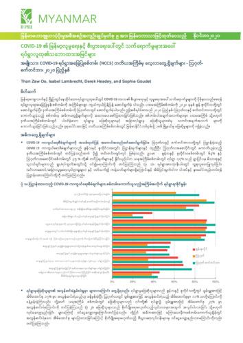 Community perceptions of the social and economic impacts of COVID-19 in Myanmar: Insights from round 3 of the National COVID-19 Community Survey (NCCS) – August and September 2020