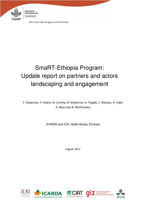 SmaRT-Ethiopia Program: Update report on partners and actors landscaping and engagement