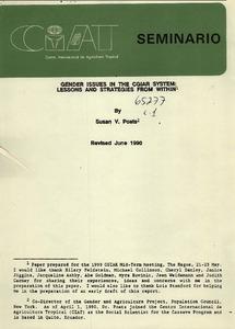 Gender issues in the CGIAR system: lessons and strategies from within