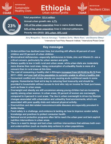 Resilient Cities urban nutrition profile: Ethiopia