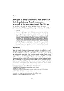 Cowpea as a key factor for a new approach to integrated crop–livestock systems research in the dry savannas of West Africa