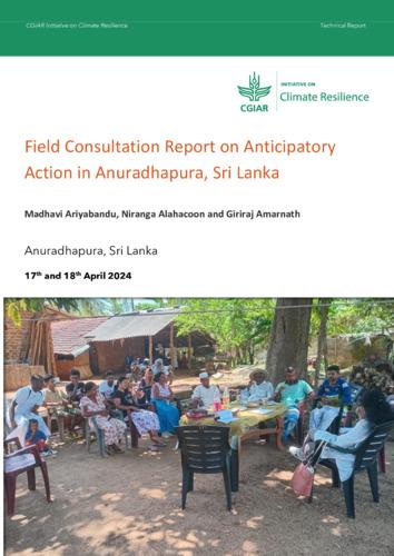 Field consultation report on anticipatory action in Anuradhapura, Sri Lanka